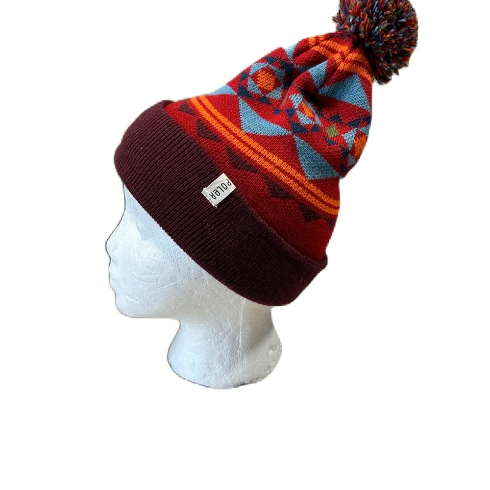 Poler Stuff Camp Vibes Mens Beanie Woodsman Outdoor Ski Hiking Camping Aztec